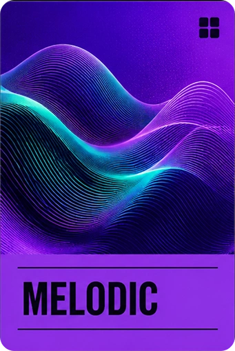 Melodic audio visualiser mode with flowing waveform contours, a display AppMatic Tech builds into media players