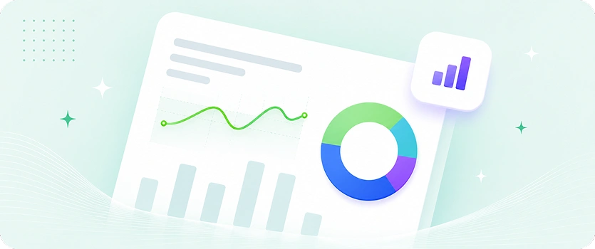 AppMatic Tech healthcare analytics dashboard illustration with charts and insights
