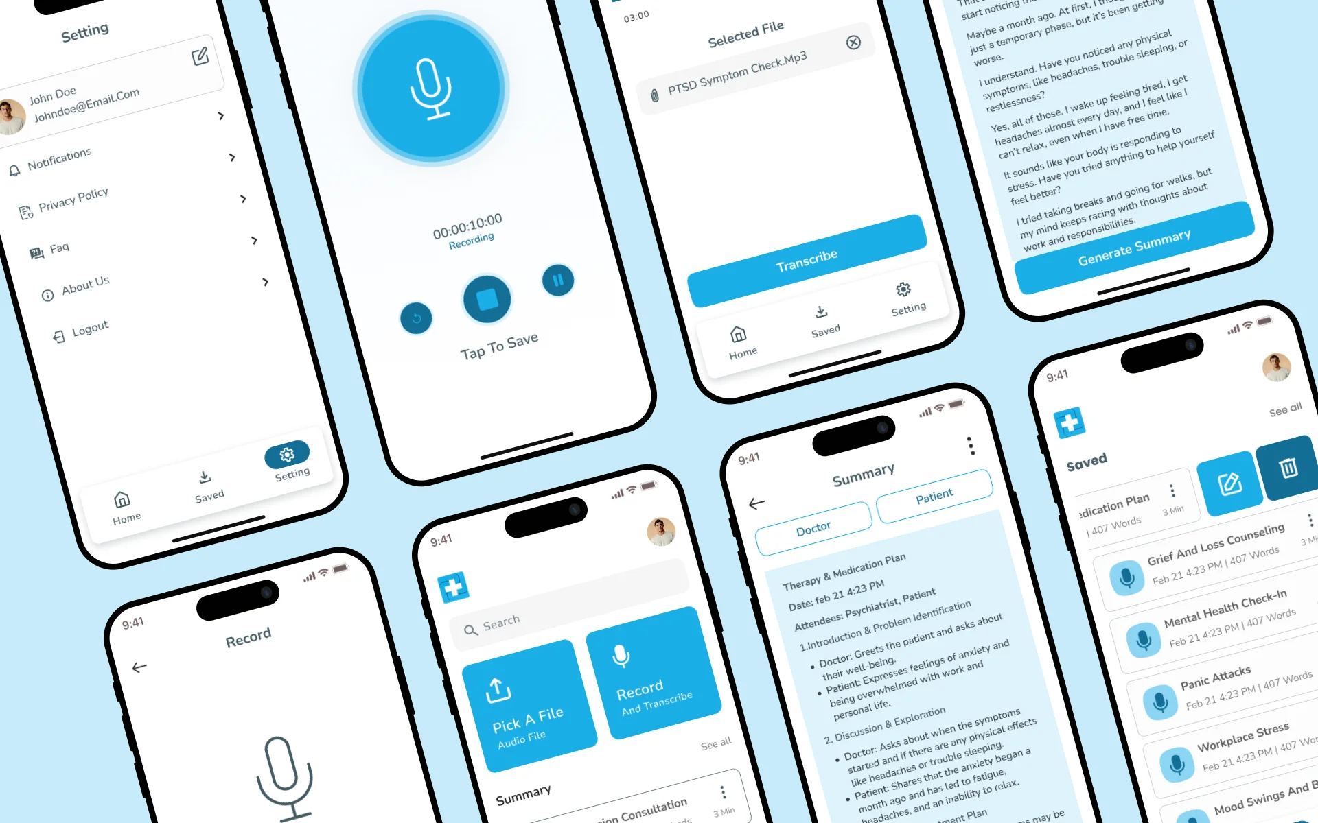 Anvahi SOAP note template output and practitioner review screen built by AppMatic Tech