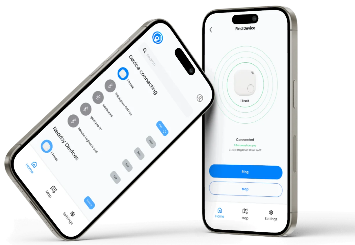 BLE coin tag tracker iOS and Android companion app built by AppMatic Tech