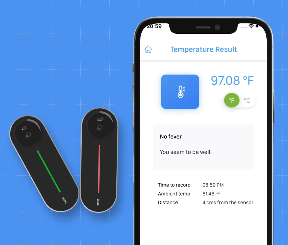 Sens health monitoring app developed by AppMatic Tech
