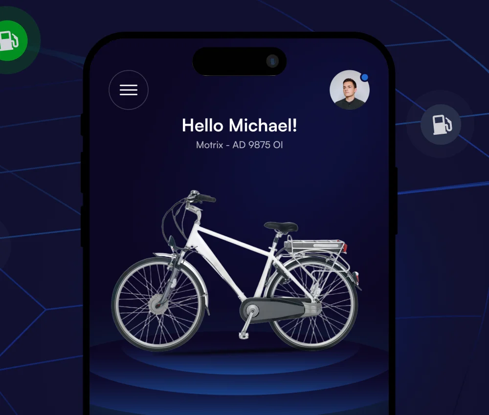 E-Bike IoT app developed by AppMatic Tech