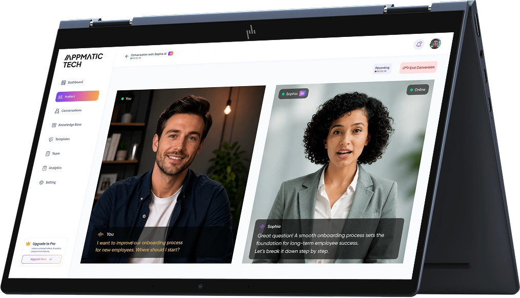 AI Avatar Platform app built by AppMatic Tech