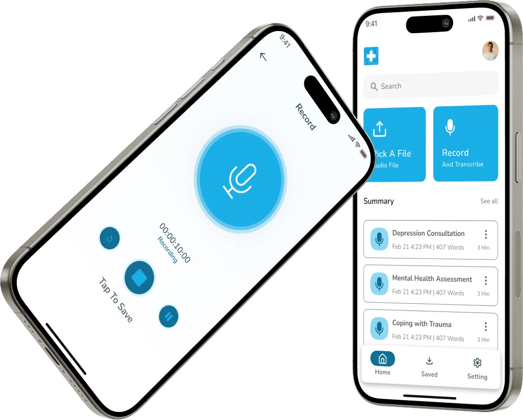 Anvahi clinical documentation platform screens
