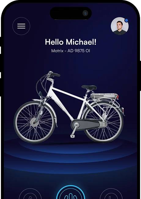 E-bike companion app screens
