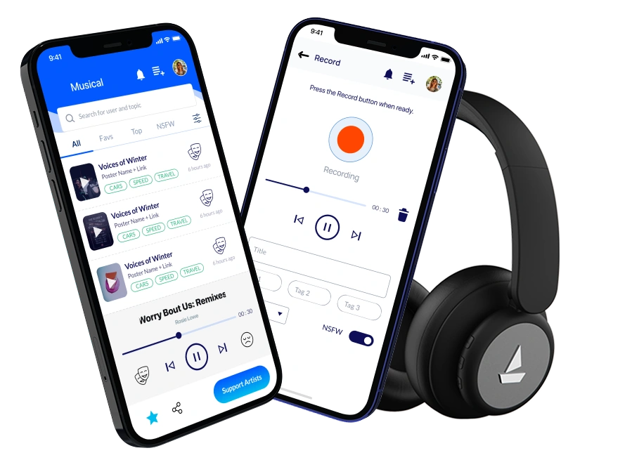 Music Social Network app built by AppMatic Tech