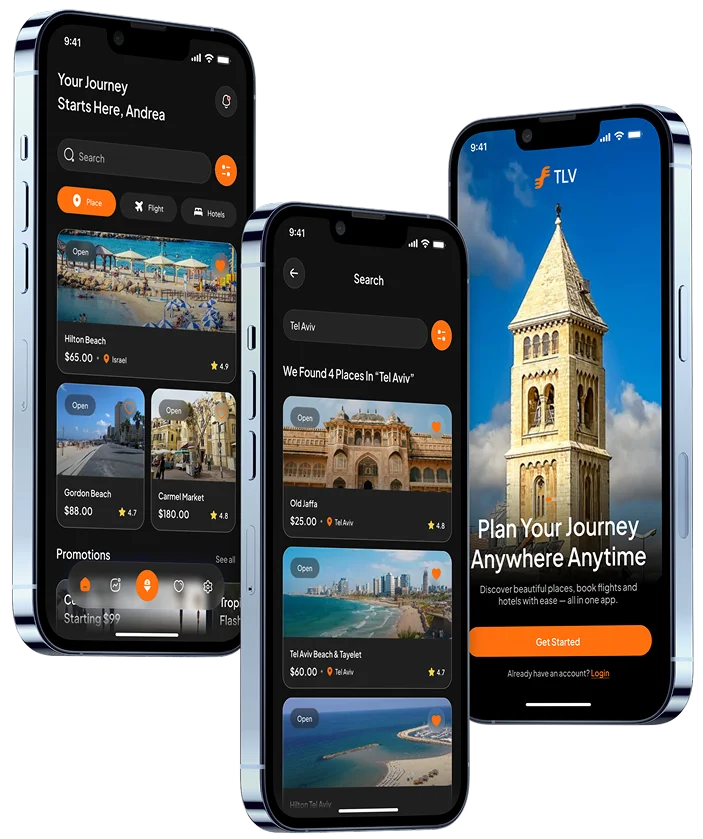 TLV Places app built by AppMatic Tech