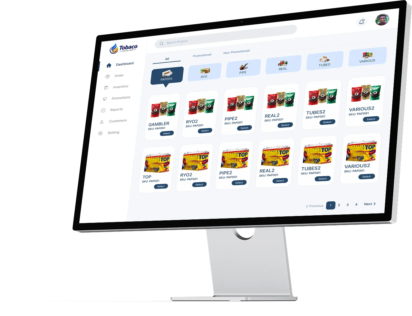 Tobacco Sales CRM app built by AppMatic Tech