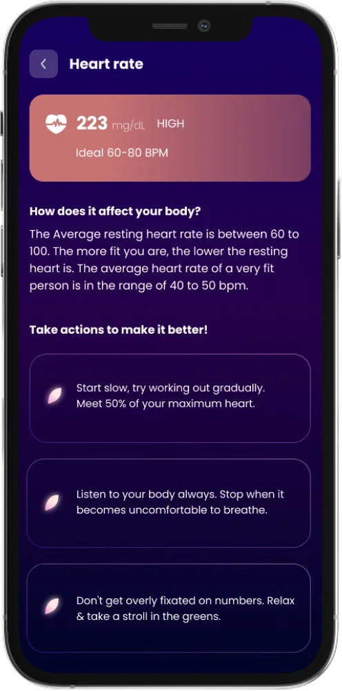 EYVA session result and next-action screen