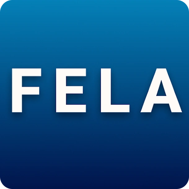 FELA brand identity displayed in the AI language learning app