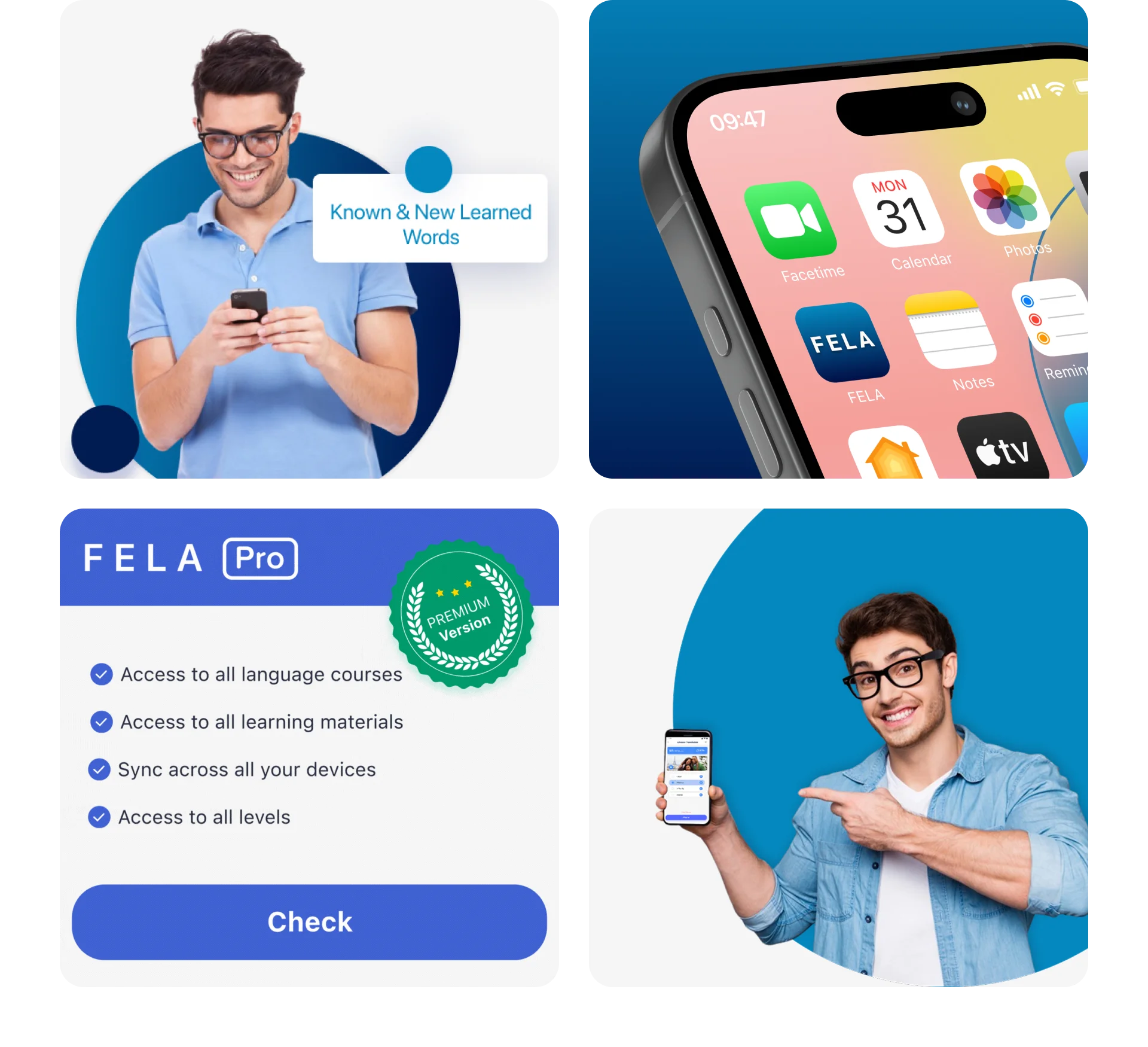 FELA AI conversation tutor screen with real-time sub-500ms response built by AppMatic Tech