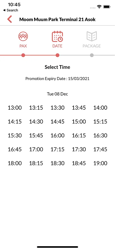 Hungry Hub dynamic calendar and booking screen with live availability