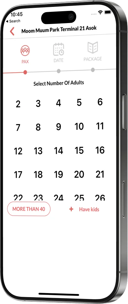 Hungry Hub calendar booking screen