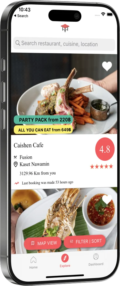Hungry Hub restaurant filter screen