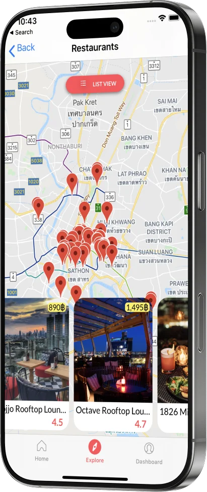 Hungry Hub map screen