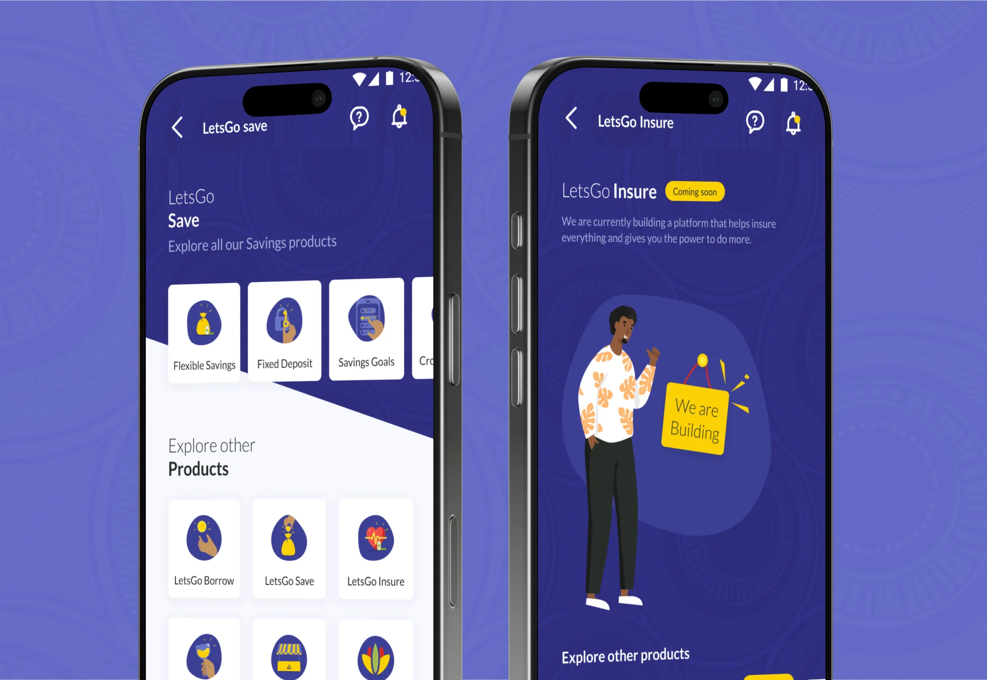 LetsGo iOS loan management screens developed by AppMatic Tech for Letshego Holdings