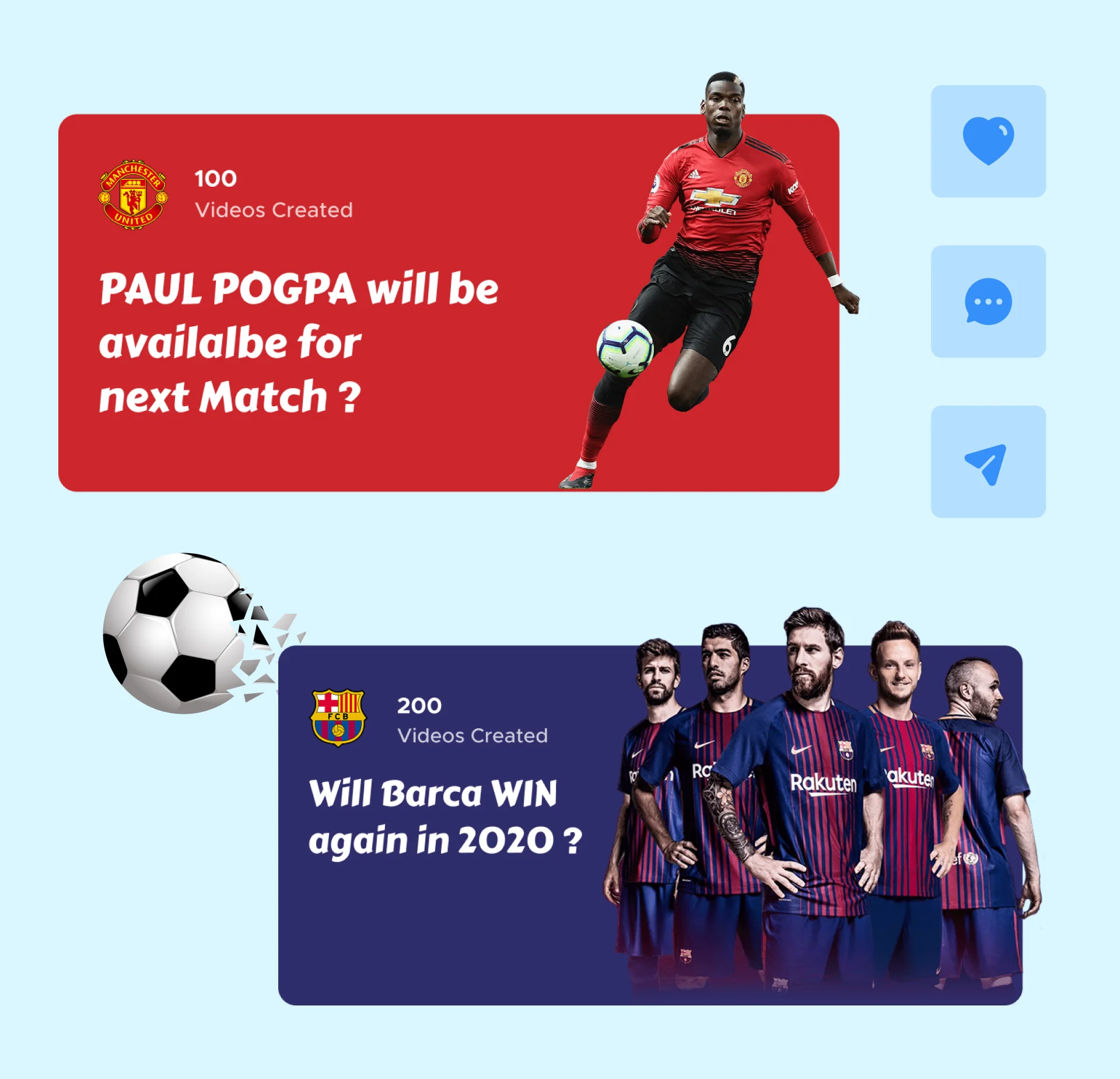 Natta match reaction thread UI built by AppMatic Tech in Swift