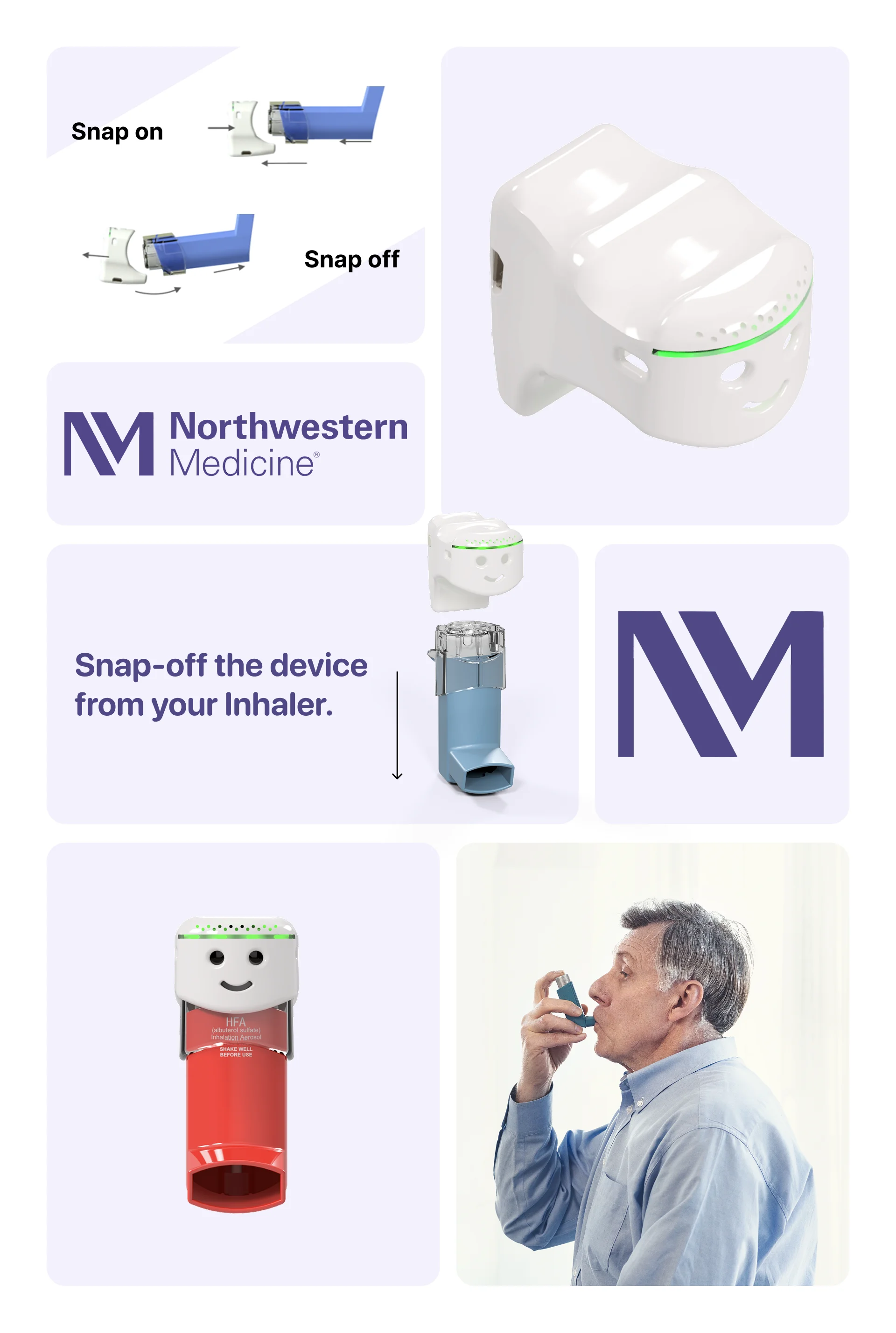 Asthma Controller zone dashboard and lung function interface for Northwestern Medicine