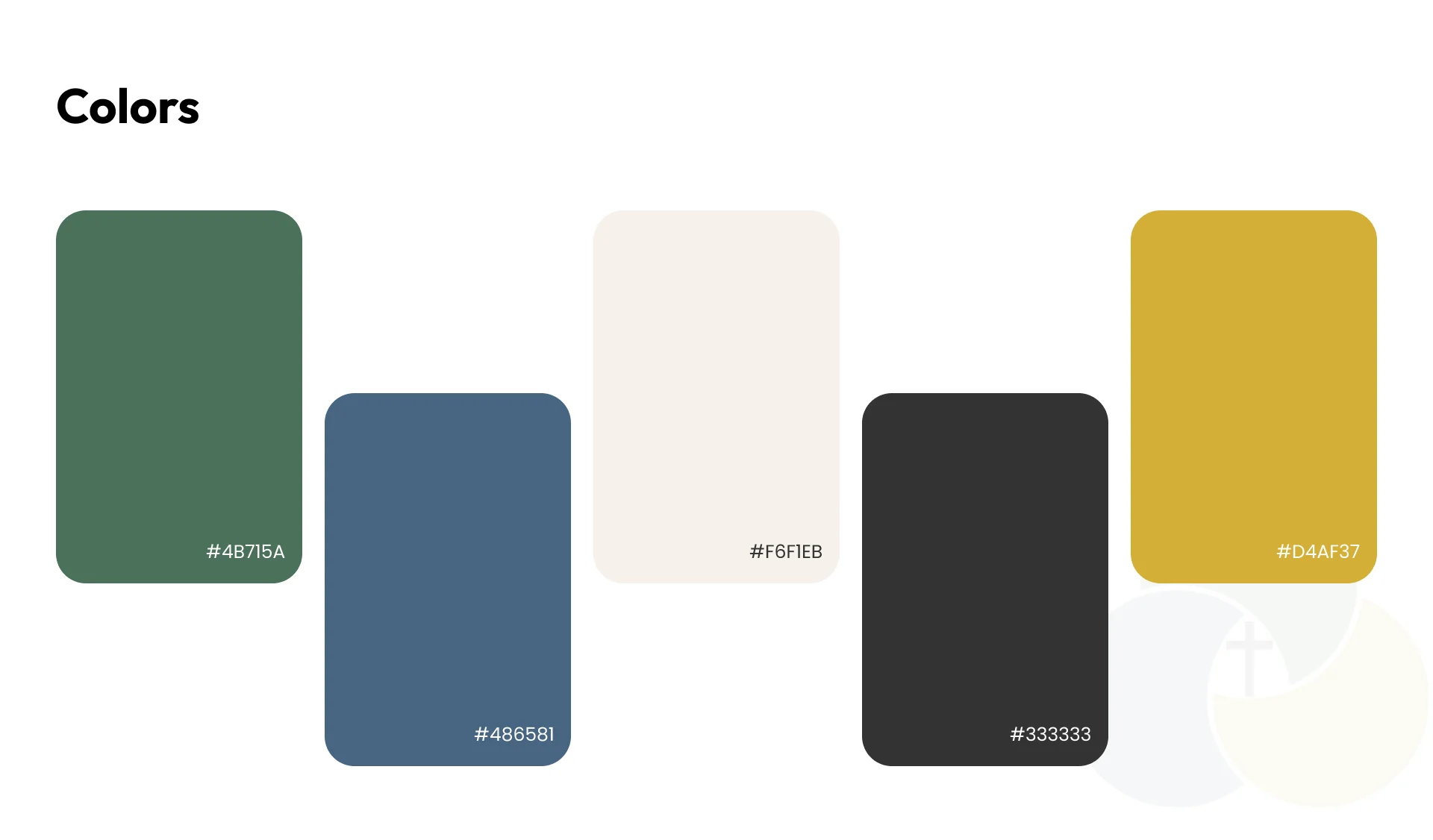 Faith-based financial app colour system and typography designed by AppMatic Tech