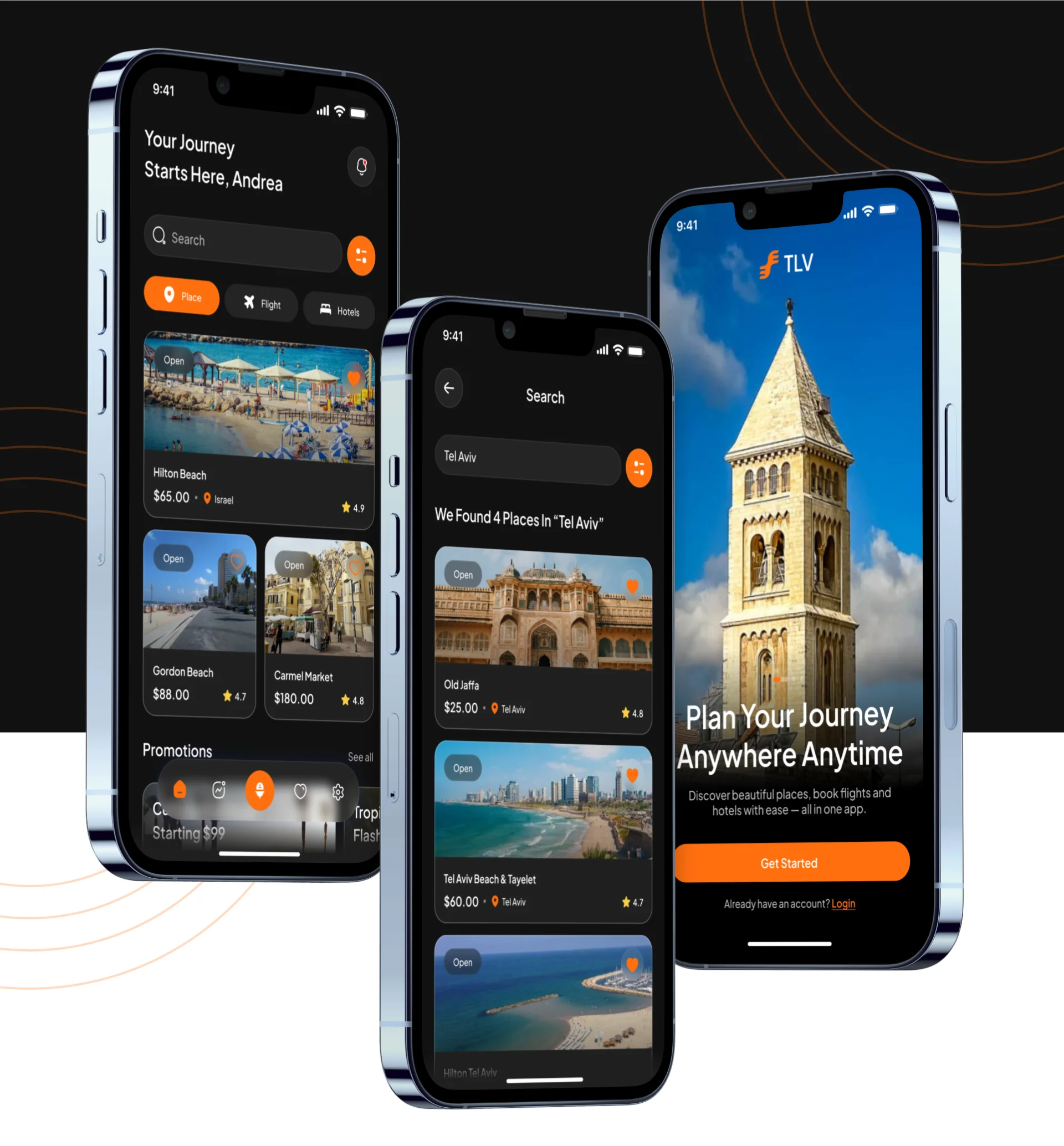 TLV Places iOS interface design details built by AppMatic Tech