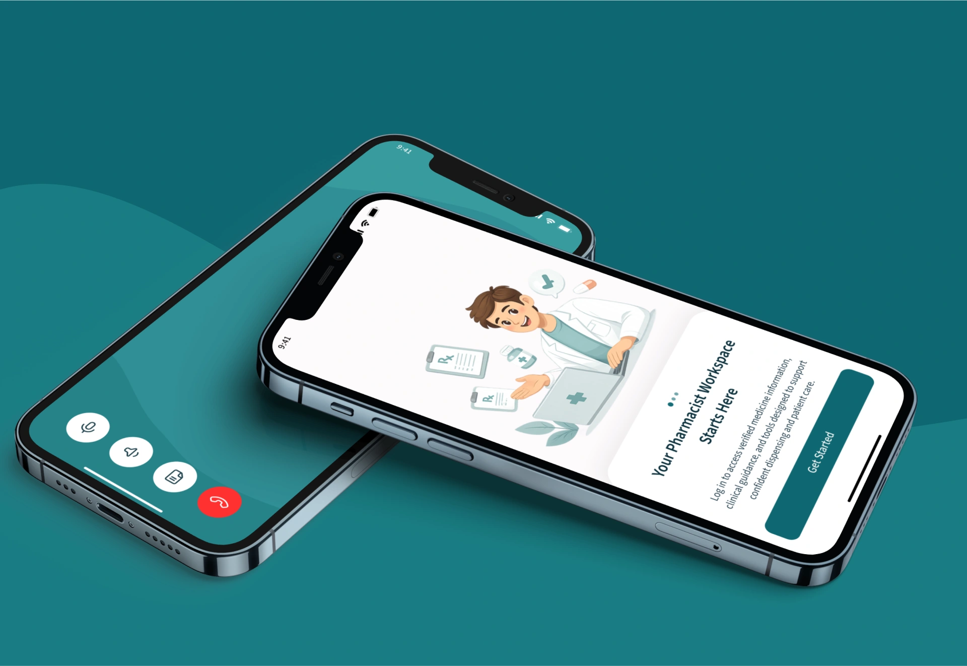 Pharmacy-first telemedicine app screens showing the virtual aisle, recommended products, and order and delivery tracking, built by AppMatic Tech