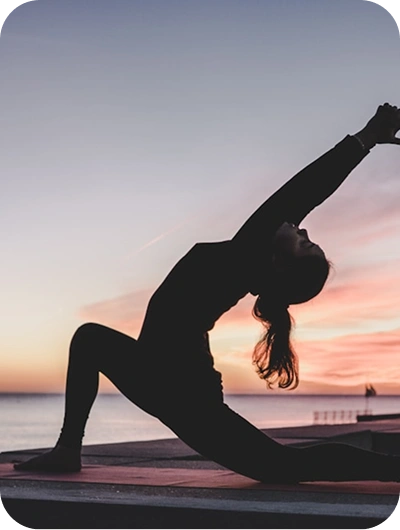 Yoga session guided through a wellness app built by AppMatic Tech