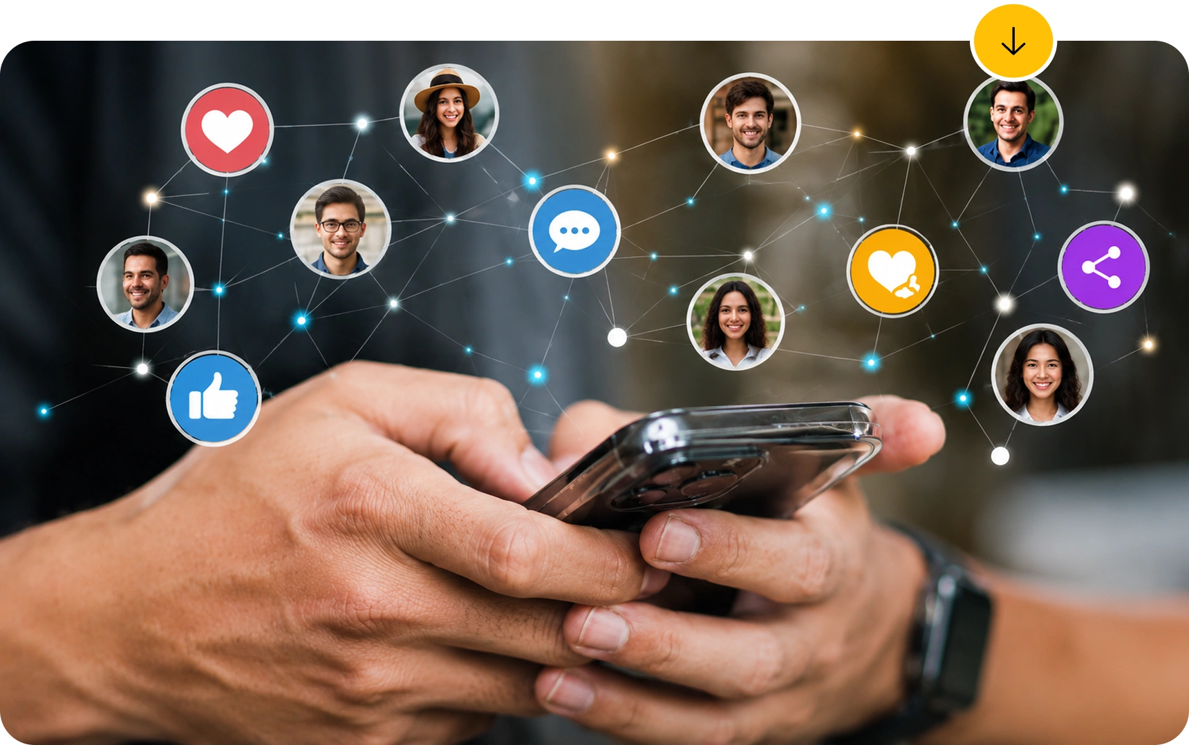 People connected through a social networking app built by AppMatic Tech