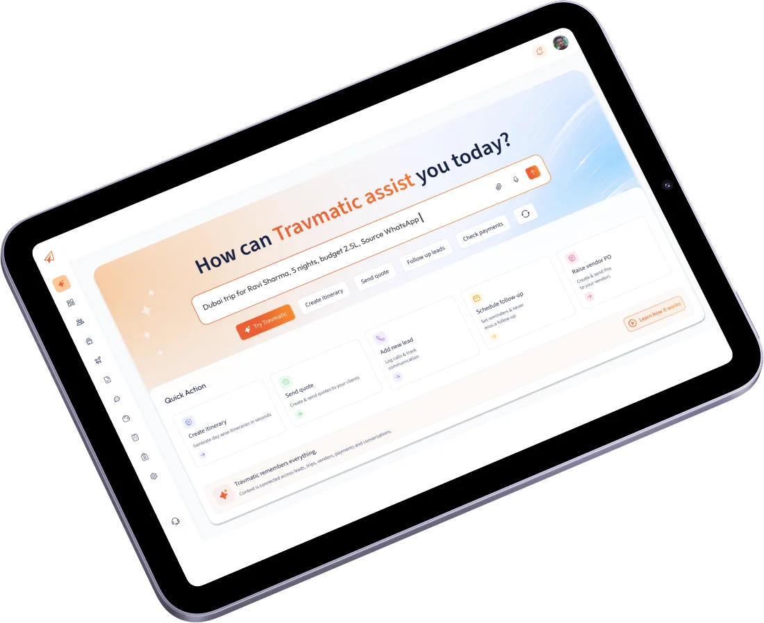 AI-Native Travel CRM by AppMatic Tech