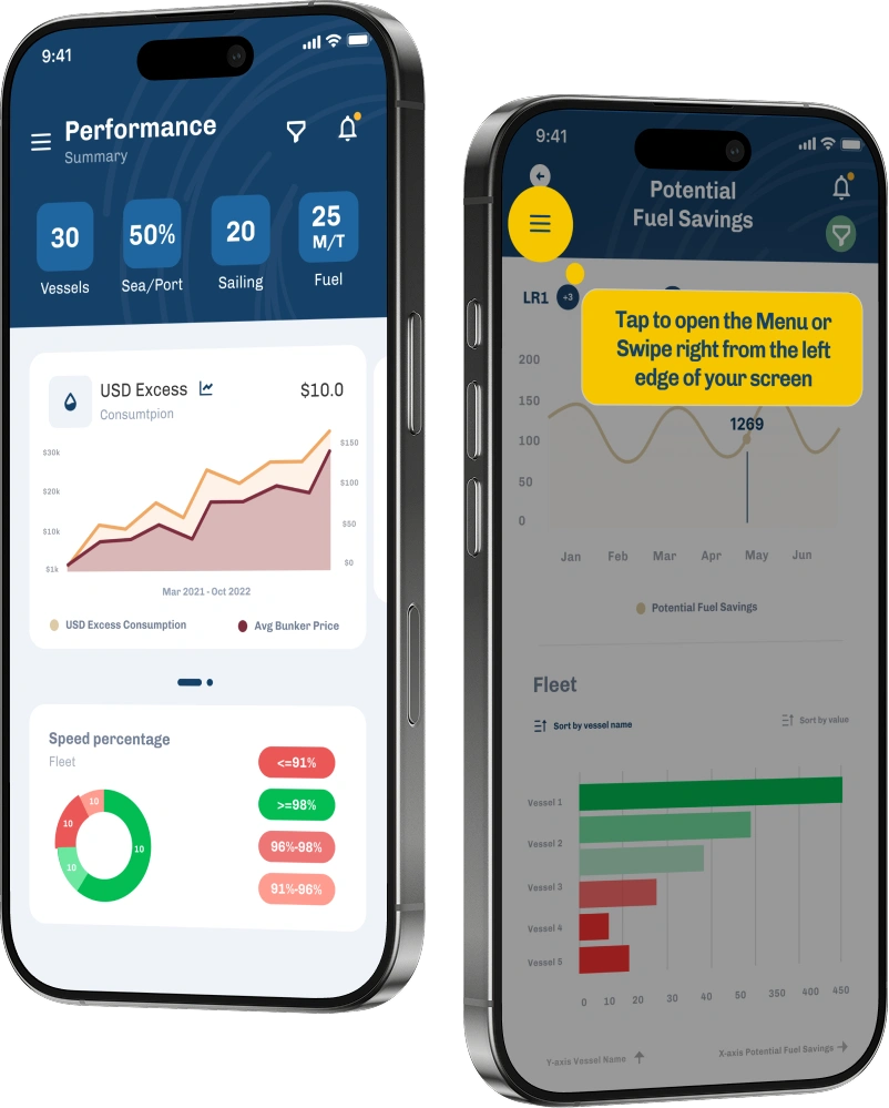 UI/UX design for Hafnia app by AppMatic Tech